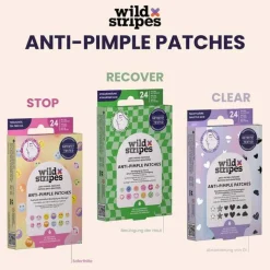 Wild Stripes Anti-Pickel Patches Holo Clear, 24 St