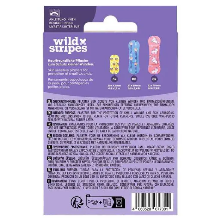 Wild Stripes Kids sensitive Fantasy Int Pflaster, 20 St