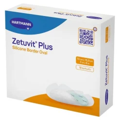 Zetuvit Plus Silicone Border oval 13x15,5 cm, 10 St